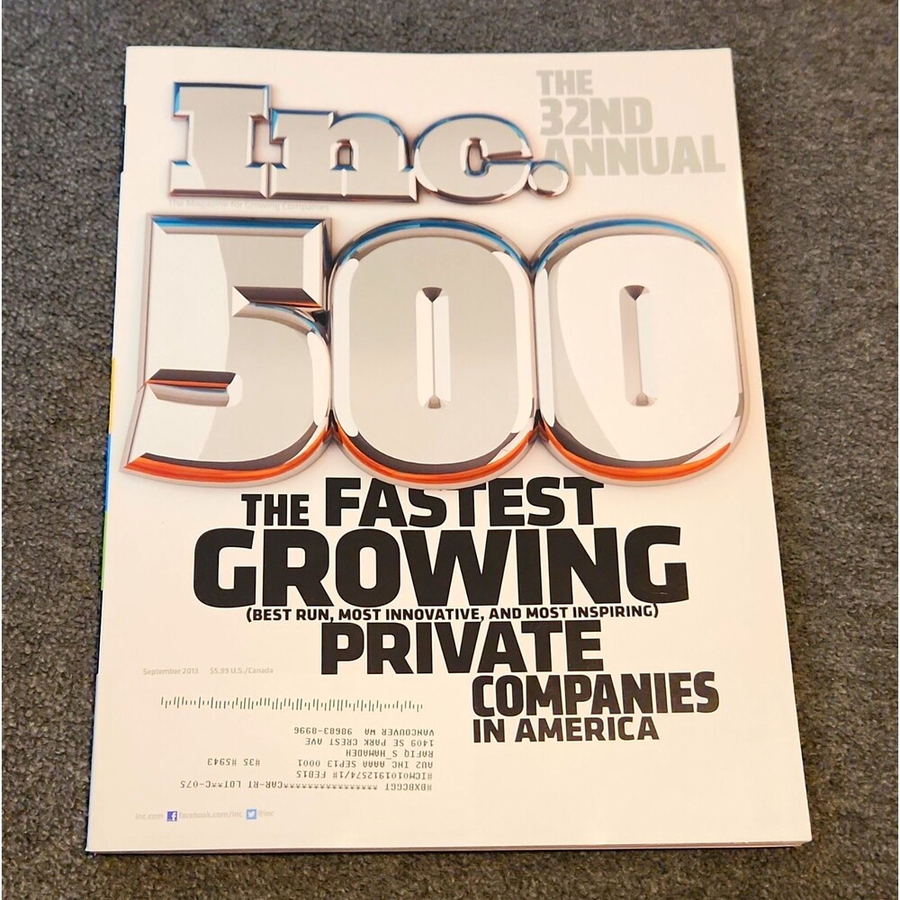 Inc Magazine Sept 2013 Inc 500 Fastest Growing Companies Complete All Inserts